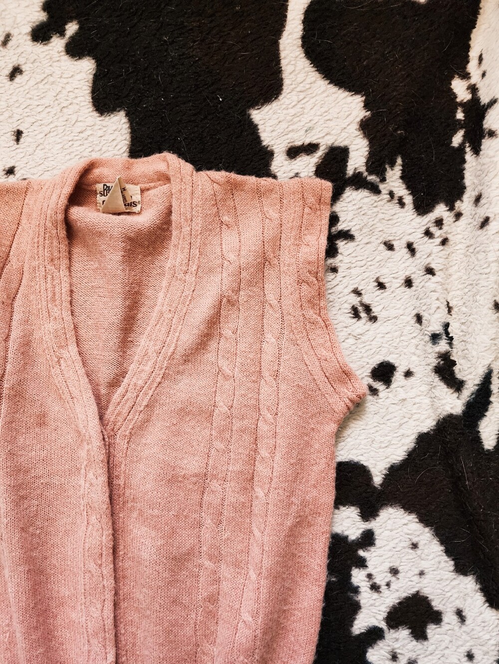 WOMEN'S 80'S VESTTOP - PINK ROSE - Picture 3 of 5